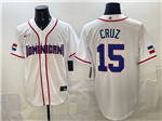 Dominican Republic #15 Oneil Cruz Baseball White 2026 World Baseball Classic Jersey