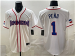 Dominican Republic #1 Jeremy Peña Baseball White 2026 World Baseball Classic Jersey