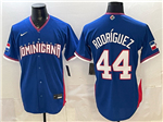 Dominican Republic #44 Julio Rodríguez Baseball Blue 2026 World Baseball Classic Jersey