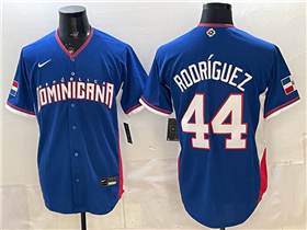 Dominican Republic #44 Julio Rodríguez Baseball Blue 2026 World Baseball Classic Jersey
