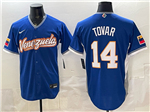 Venezuela Baseball #14 Ezequiel Tovar Blue 2026 World Baseball Classic Jersey