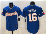 Venezuela Baseball #16 Wilyer Abreu Blue 2026 World Baseball Classic Jersey