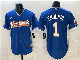 Venezuela Baseball #1 Jackson Chourio Blue 2026 World Baseball Classic Jersey