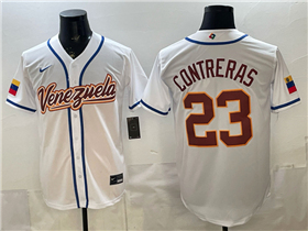 Venezuela Baseball #23 William Contreras White 2026 World Baseball Classic Jersey