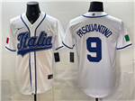 Italy Baseball #9 Vinnie Pasquantino White 2026 World Baseball Classic Jersey