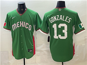 Mexico Baseball #13 Nick Gonzales Green 2026 World Baseball Classic Jersey
