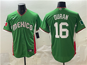 Mexico Baseball #16 Jarren Duran Green 2026 World Baseball Classic Jersey