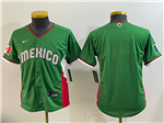 Mexico Baseball Youth Green 2026 World Baseball Classic Team Jersey
