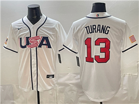 USA Baseball #13 Brice Turang White 2026 World Baseball Classic Jersey