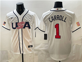 USA Baseball #1 Corbin Carroll White 2026 World Baseball Classic Jersey