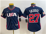 USA Baseball #27 Tarik Skubal Youth Navy 2026 World Baseball Classic Jersey