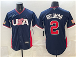 USA Baseball #2 Alex Bregman Navy 2026 World Baseball Classic Jersey
