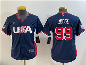 USA Baseball #99 Aaron Judge Youth Navy 2026 World Baseball Classic Jersey