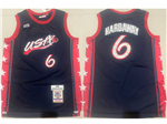 1996 Olympic Team USA #6 Anfernee Hardaway Navy Basketball Jersey