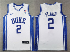 Duke Blue Devils #2 Cooper Flagg White College Basketball Jersey
