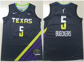 Dallas Wings #5 Paige Bueckers Black Rebel Edition WNBA Basketball Jersey