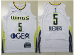 Dallas Wings #5 Paige Bueckers White Heroine Edition WNBA Basketball Jersey