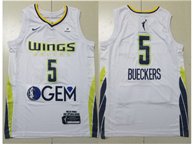 Dallas Wings #5 Paige Bueckers White Heroine Edition WNBA Basketball Jersey