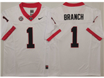 Georgia Bulldogs #1 Zachariah Branch White College Football F.U.S.E. Limited Jersey
