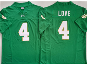 Notre Dame Fighting Irish #4 Jeremiyah Love Green College Football Limited Jersey