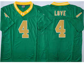 Notre Dame Fighting Irish #4 Jeremiyah Love Green College Football Limited Jersey