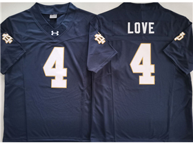 Notre Dame Fighting Irish #4 Jeremiyah Love Navy College Football Limited Jersey