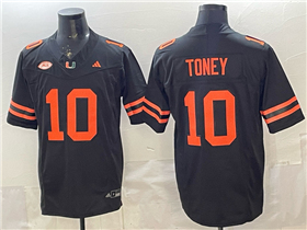 Miami Hurricanes #10 Malachi Toney Black College Football F.U.S.E. Limited Jersey