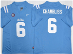 Ole Miss Rebels #6 Trinidad Chambliss Light Blue College Football F.U.S.E. Limited Jersey