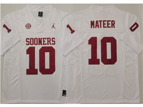 Oklahoma Sooners #10 John Mateer White College Football F.U.S.E. Limited Jersey