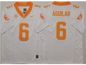 Tennessee Volunteers #6 Joey Aguilar White College Football F.U.S.E. Limited Jersey