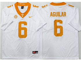 Tennessee Volunteers #6 Joey Aguilar White College Football Jersey
