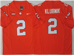 Clemson Tigers #2 Cade Klubnik Orange College Football F.U.S.E. Limited Jersey