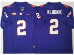 Clemson Tigers #2 Cade Klubnik Purple College Football F.U.S.E. Limited Jersey