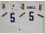 LSU Tigers #5 Jayden Daniels White College Football F.U.S.E. Limited Jersey