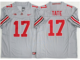 Ohio State Buckeyes #17 Carnell Tate Gray College Football F.U.S.E. Limited Jersey