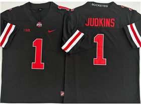Ohio State Buckeyes #1 Quinshon Judkins Black College Football Jersey