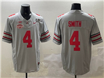 Ohio State Buckeyes #4 Jeremiah Smith Gray 2025 College National Championship Limited Jersey