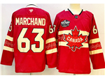 2025 4 Nations Face-Off Team Canada #63 Brad Marchand Red Hockey Jersey