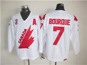 1991 Canada Cup Team Canada #7 Ray Bourque CCM Vintage hite Hockey Jersey
