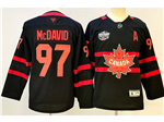 2025 4 Nations Face-Off Team Canada #97 Connor McDavid Youth Black Hockey Jersey