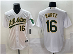 Oakland Athletics #16 Nick Kurtz White Limited Jersey