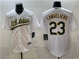 Oakland Athletics #23 Shea Langeliers White Jersey