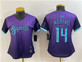 Arizona Diamondbacks #14 Gabriel Moreno Women's Purple 2025 City Connect Limited Jersey