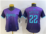 Arizona Diamondbacks #22 Josh Naylor Women's Purple 2025 City Connect Limited Jersey