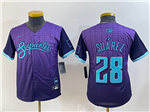 Arizona Diamondbacks #28 Eugenio Suarez Youth Purple 2025 City Connect Limited Jersey