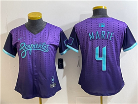 Arizona Diamondbacks #4 Ketel Marte Women's Purple 2025 City Connect Limited Jersey