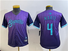 Arizona Diamondbacks #4 Ketel Marte Youth Purple 2025 City Connect Limited Jersey