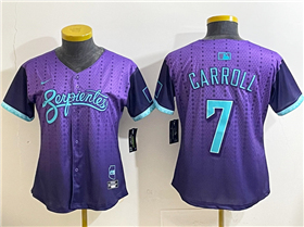 Arizona Diamondbacks #7 Corbin Carroll Women's Purple 2025 City Connect Limited Jersey