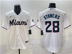 Miami Marlins #28 Kyle Stowers White Limited Jersey