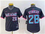 Miami Marlins #28 Kyle Stowers Youth Black 2025 City Connect Limited Jersey